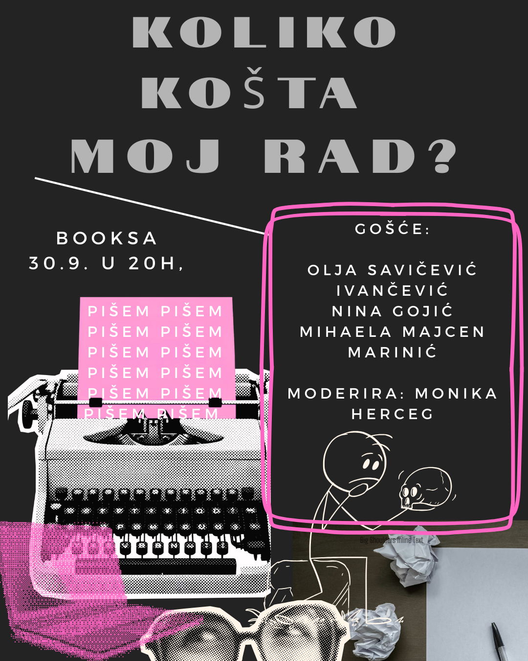 Tribina: Koliko košta moj rad? - pozivnica